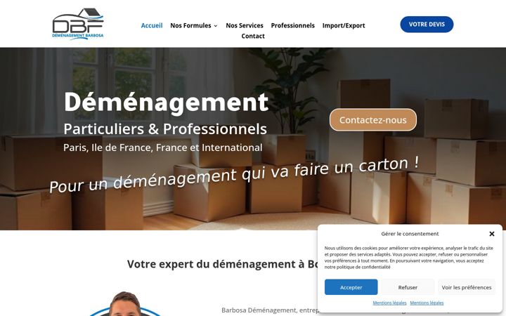Skjermbilde av barbosademenagement.fr