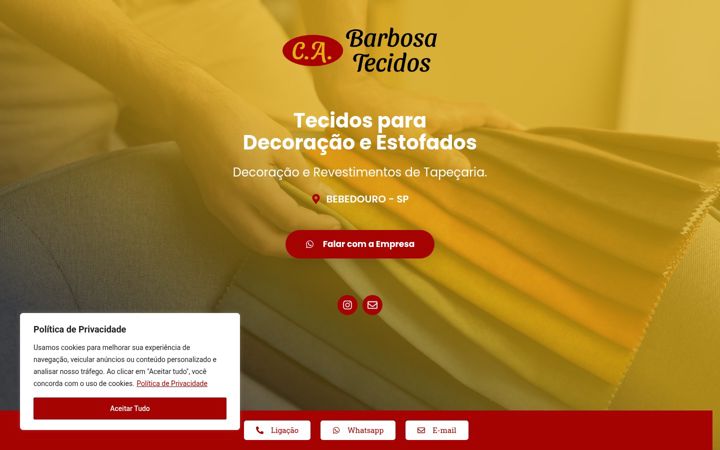 Screenshot di barbosatecidos.com.br