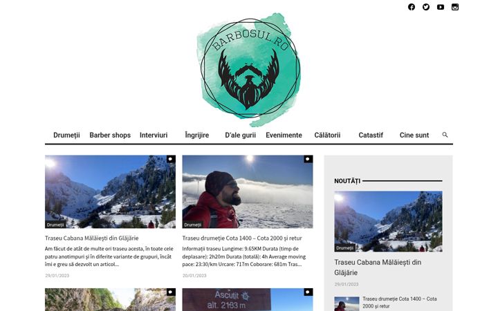 Screenshot of barbosul.ro