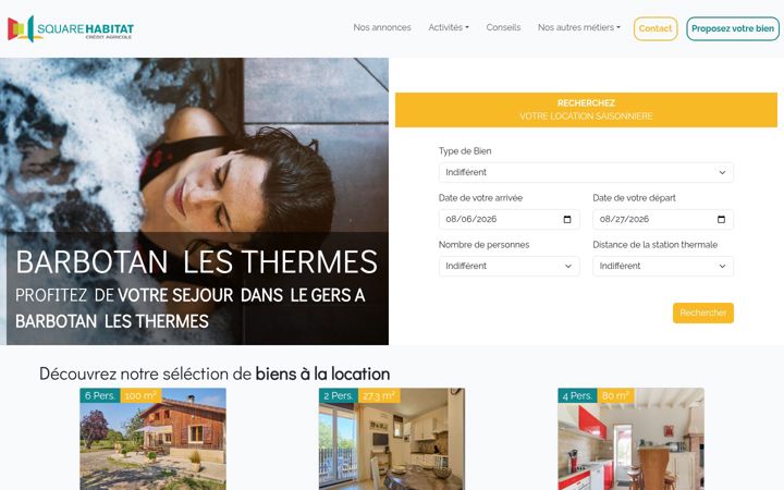 Screenshot of barbotan-squarehabitat.fr