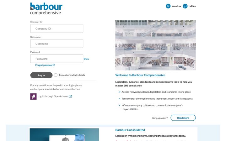 Screenshot of barbour.info
