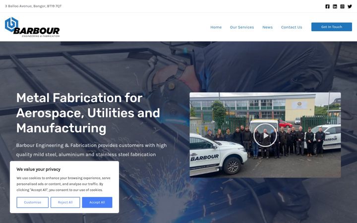 Screenshot von barbourengineering.co.uk