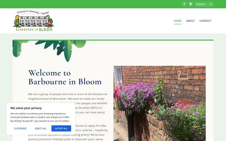 Screenshot of barbourneinbloom.org.uk