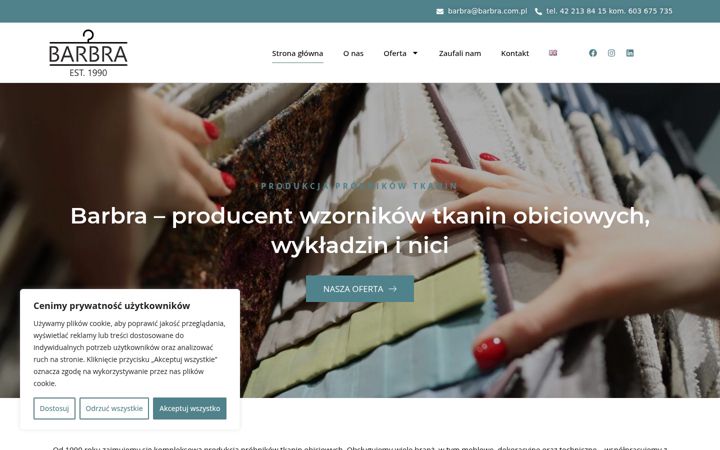 Screenshot of barbra.com.pl