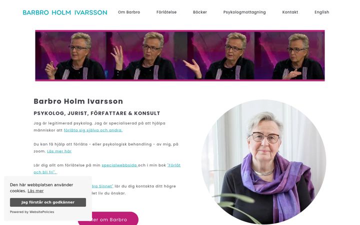 Screenshot of barbroivarsson.se