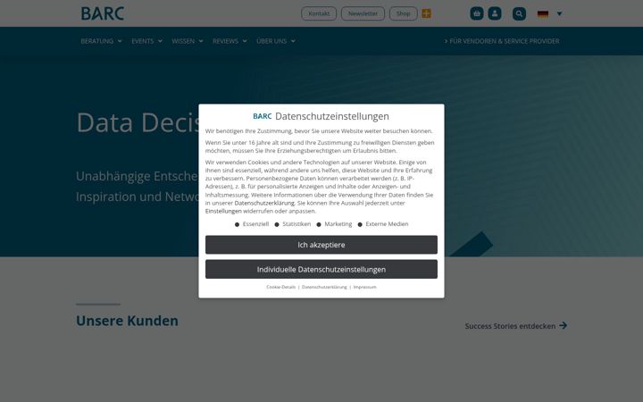 Screenshot of barc.de
