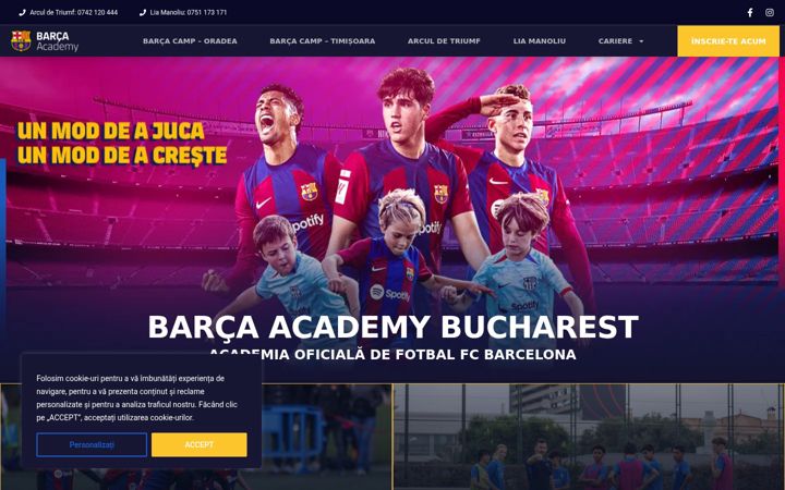 Screenshot of barcaacademy.ro