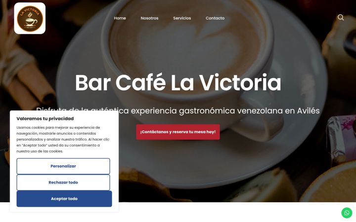 Screenshot of barcafelavictoria.com
