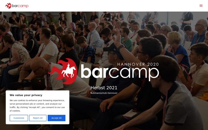 Ekrānuzņēmums no barcamphannover.de