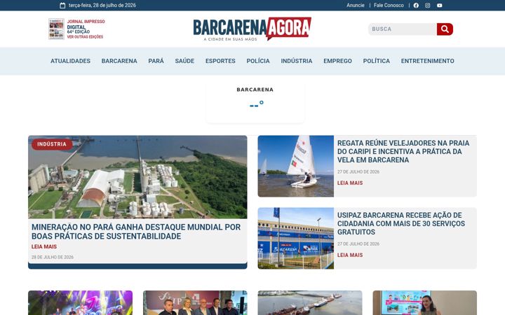 Screenshot di barcarenaagora.com.br