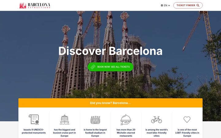 Screenshot of barcelona-attractions.com