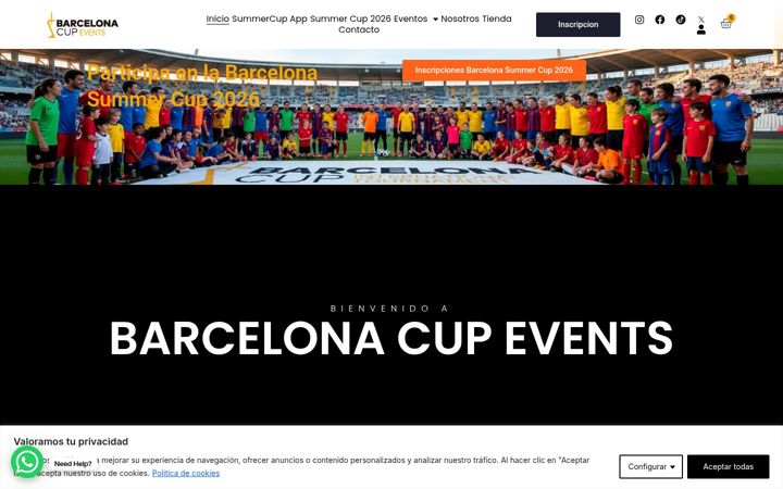 Screenshot of barcelonacupevents.com
