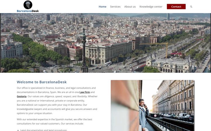 Screenshot of barcelonadesk.com