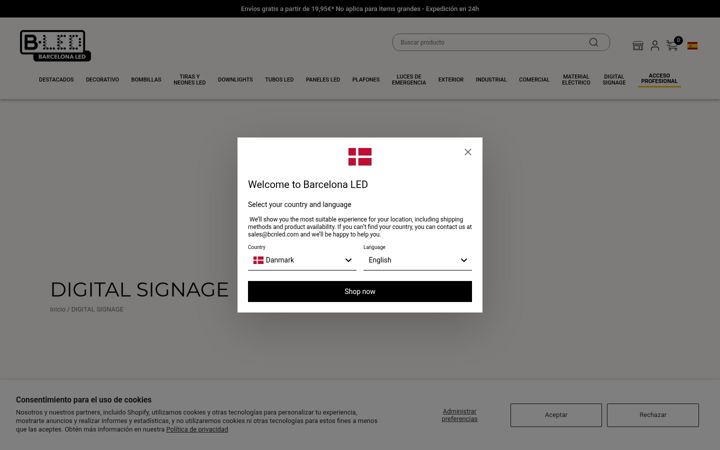 Screenshot of barcelonadisplays.com