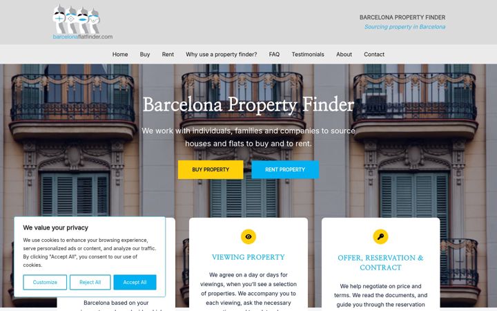 Screenshot of barcelonaflatfinder.com