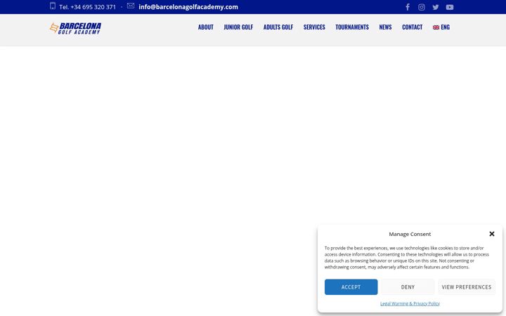 Screenshot of barcelonagolfacademy.com