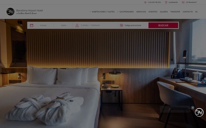 Screenshot of barcelonairporthotel.com