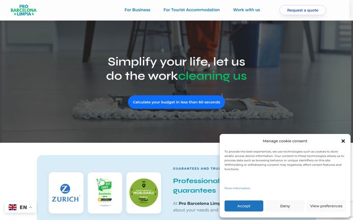 Screenshot of barcelonalimpia.com