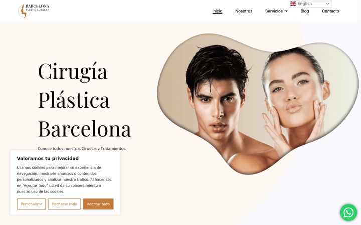 Screenshot of barcelonaplasticsurgery.es