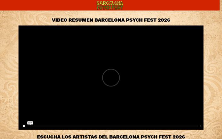 Screenshot of barcelonapsychfest.com