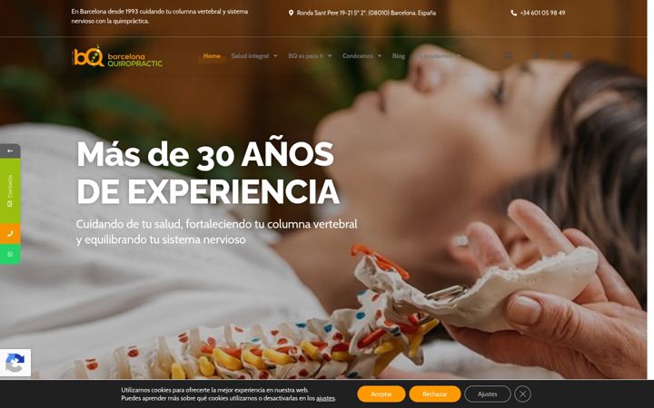 Screenshot von barcelonaquiropractic.es