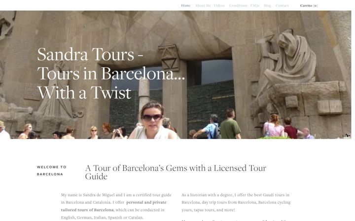 Screenshot of barcelonasandratours.com