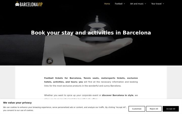 Skärmbild av barcelonavip.com