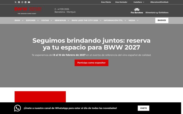 Zrzut ekranu barcelonawineweek.com
