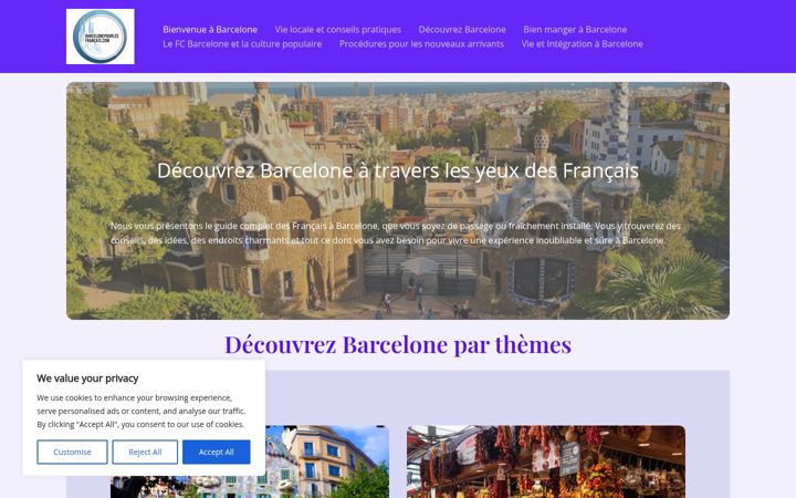 Zrzut ekranu barcelonepourlesfrancais.com
