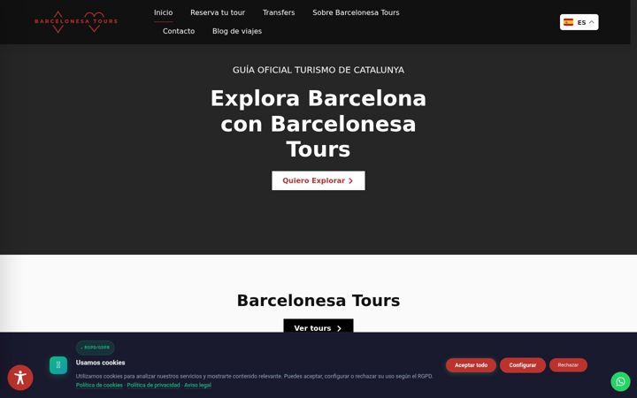 Screenshot of barcelonesatours.net