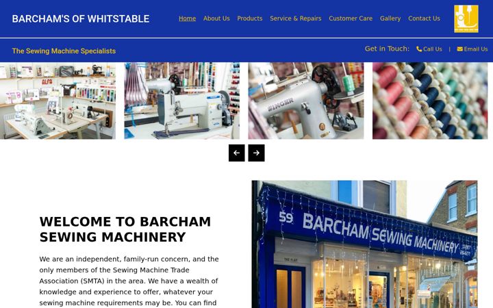 Screenshot von barcham-sewing.co.uk