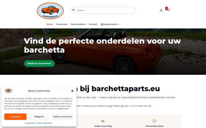 Screenshot of barchettaparts.eu
