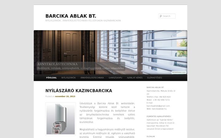 Screenshot of barcikaablak.hu