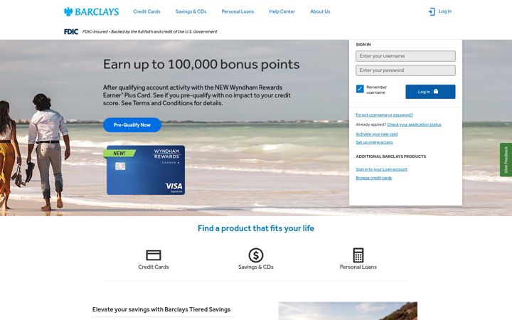 Screenshot of barclaysus.com