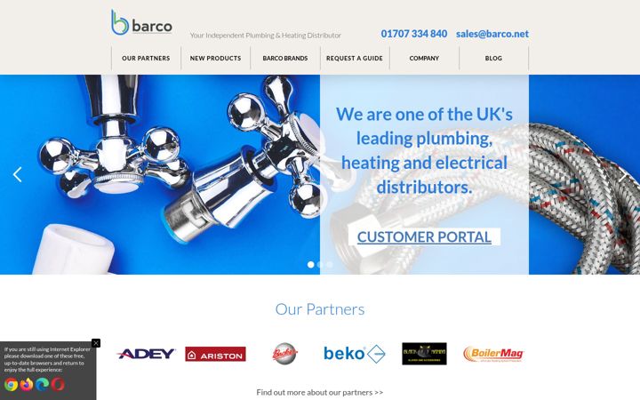 Screenshot of barco.net