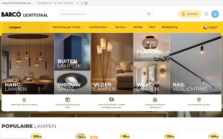 Screenshot of barco.nl