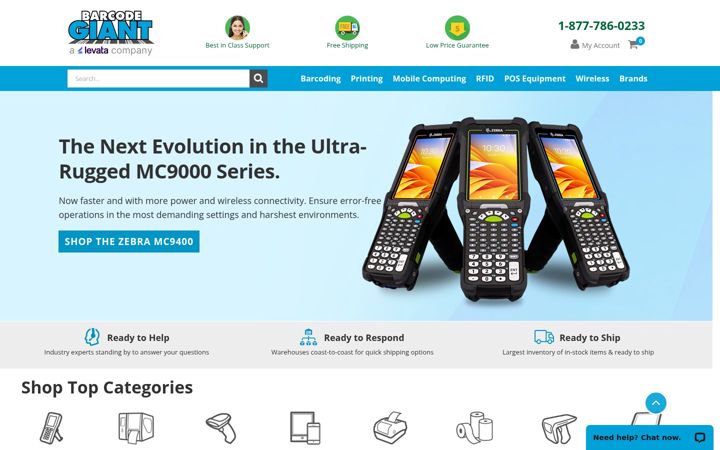 Screenshot of barcodegiant.com