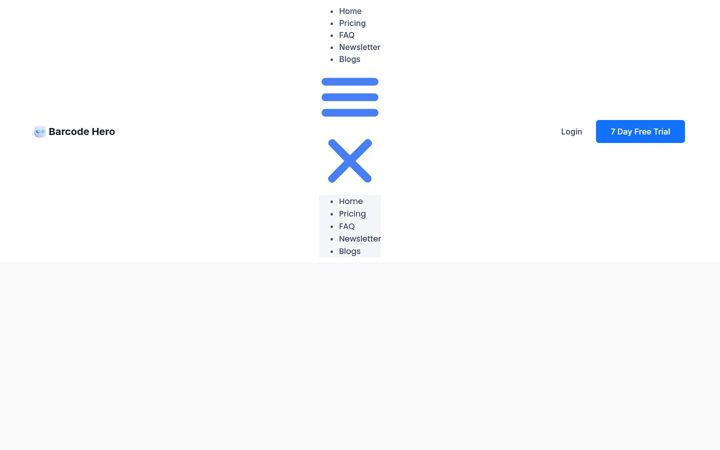 Screenshot of barcodehero.io
