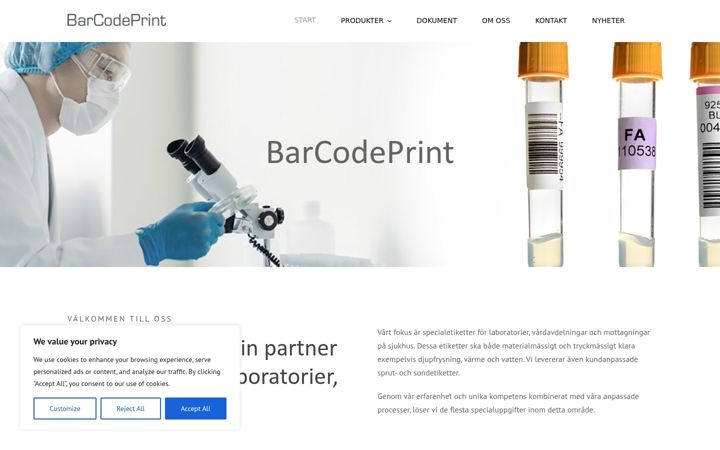 Ekrano kopija barcodeprint.se