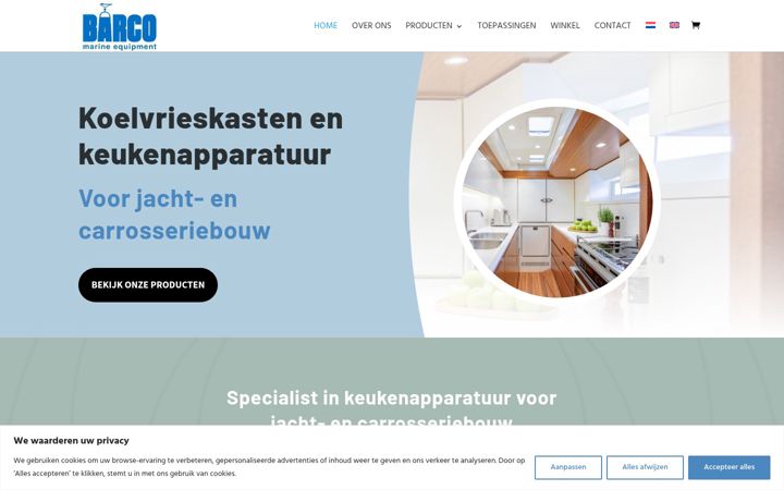 Screenshot ta' barcomarine.nl