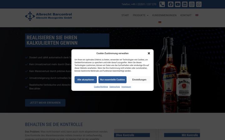 Screenshot of barcontrol.de