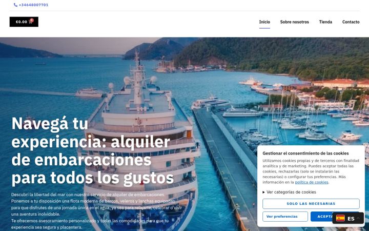 Screenshot of barcosdorado.es