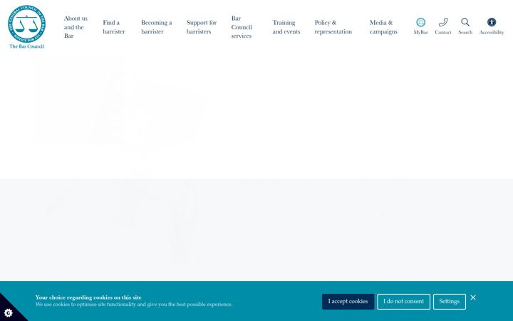 Screenshot of barcouncil.org.uk