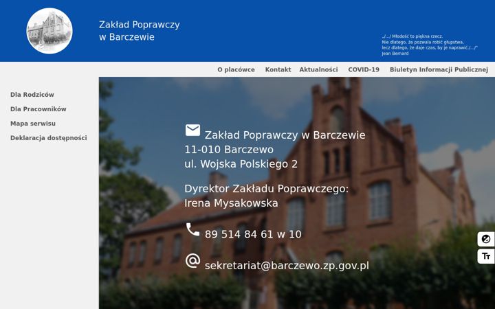 Screenshot of barczewo.zp.gov.pl