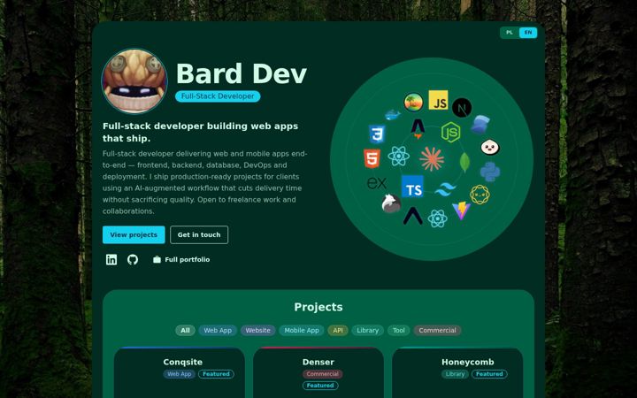 Screenshot of bard-dev.com