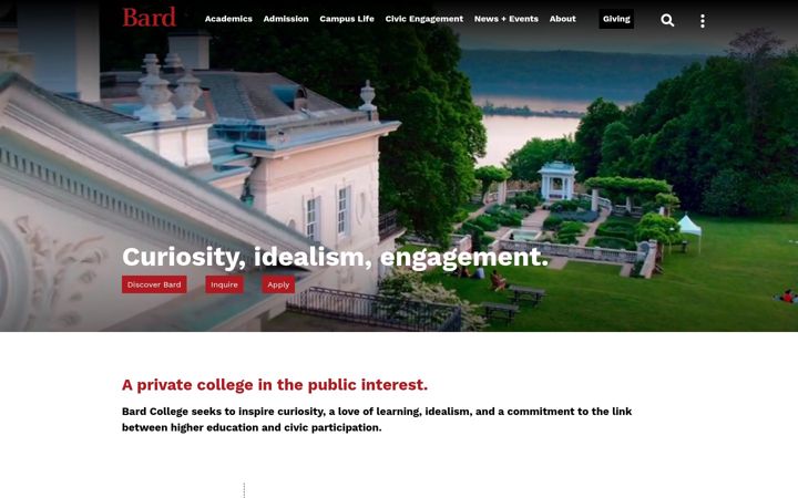 Zrzut ekranu bard.edu