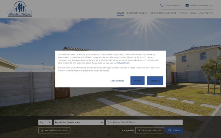 Screenshot di bardalevillage.co.za