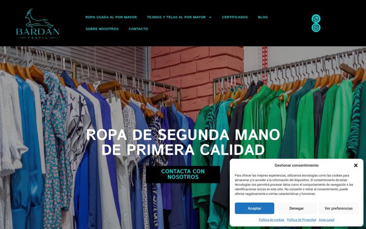 Screenshot of bardantex.com