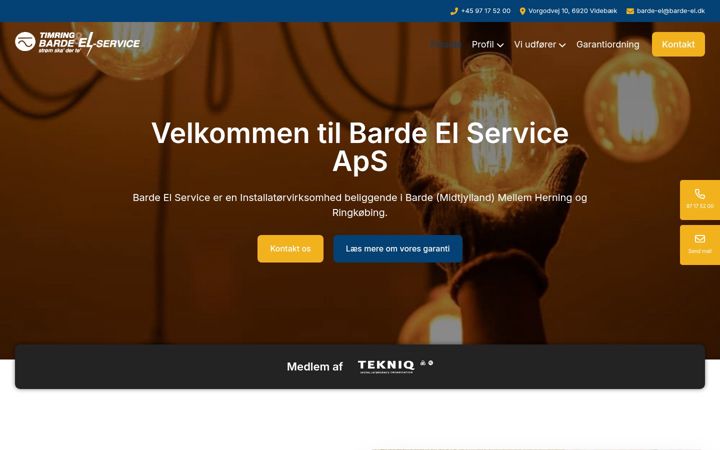 Screenshot of barde-el.dk