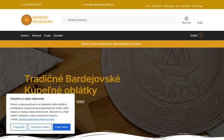 Snímek obrazovky bardejovskeoblatky.sk